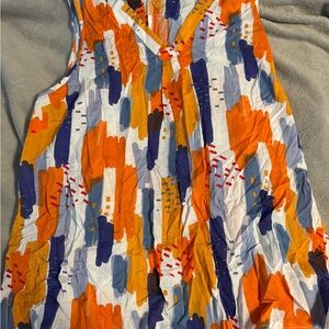 Colorful Abstract Sleeveless Dress